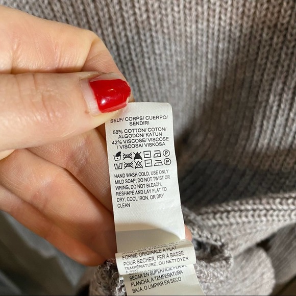 Lucky Brand Gray Knit long sleeve sweater women's size small - Picture 5 of 6